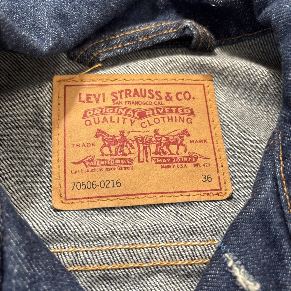 Vintage‎ 80's Levi Denim Trucker Jacket 70506-0216 USA Made Type 3 Sz 36 VTG